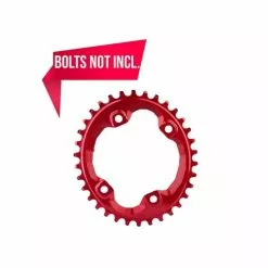 Absolute Black Oval 96BCD - 34T - Rød