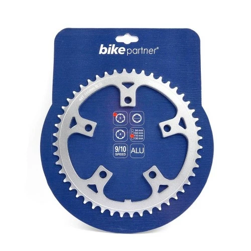 Bike Partner Driveline Klinge 110mm 5-huls - 48T - Sølv 1 Bike Partner Driveline Klinge 110mm 5-huls - 48T - Sølv